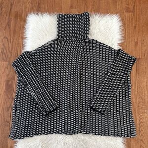 Diane Von Furstenberg Wool Sweater Women’s Small Chunky Knit Tweed Turtleneck